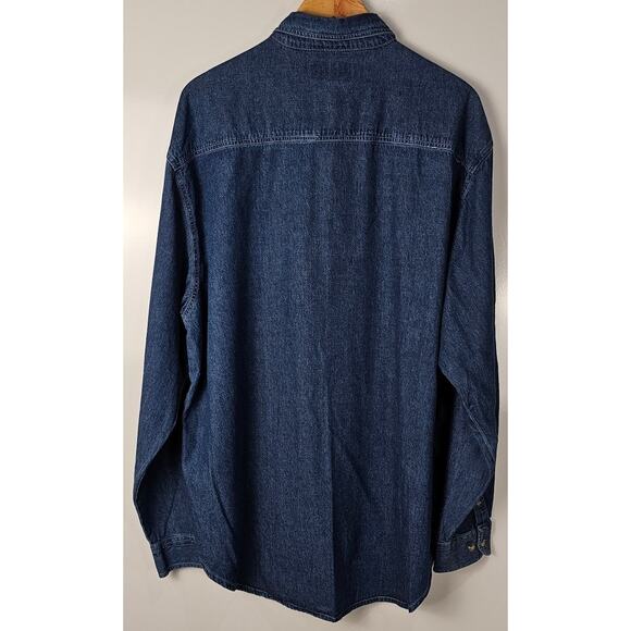 K & S Denim Marines Button Down Shirt Mens Size 2XL - Picture 2 of 9